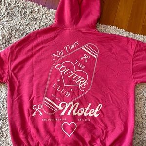 Oversized pink couture club hoodie